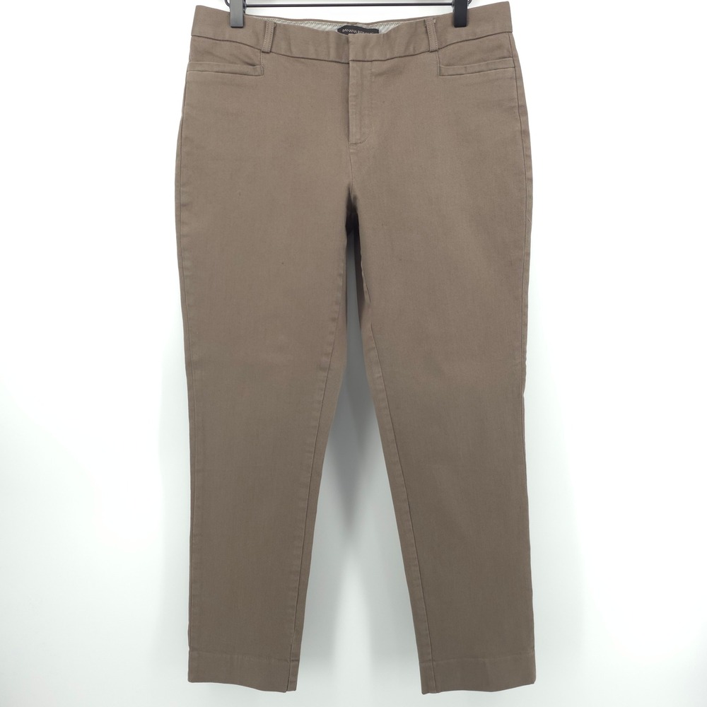 Banana Republic Women Pants Sloan 8 Taupe Slim Fit Business Casual